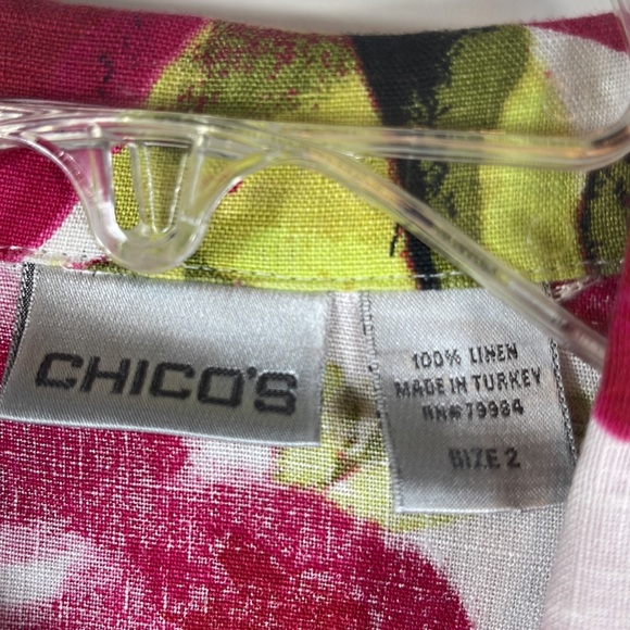 Floral Button Down Shirt - Red and Green - Picture 4 of 5